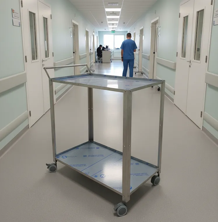 Bolnička kolica za podelu terapije sa dve površine